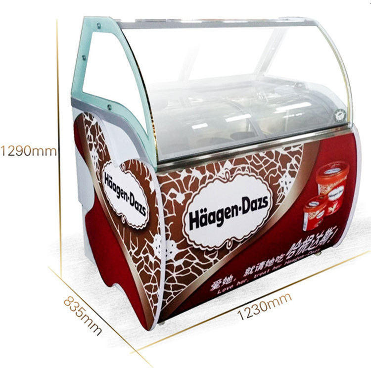 Commercial Chest Freezer - ตู้แช่ไอศกรีมแบบแข็ง QDMECH ราคาโรงงาน ตู้โชว์ไอศกรีมเชิงพาณิชย์