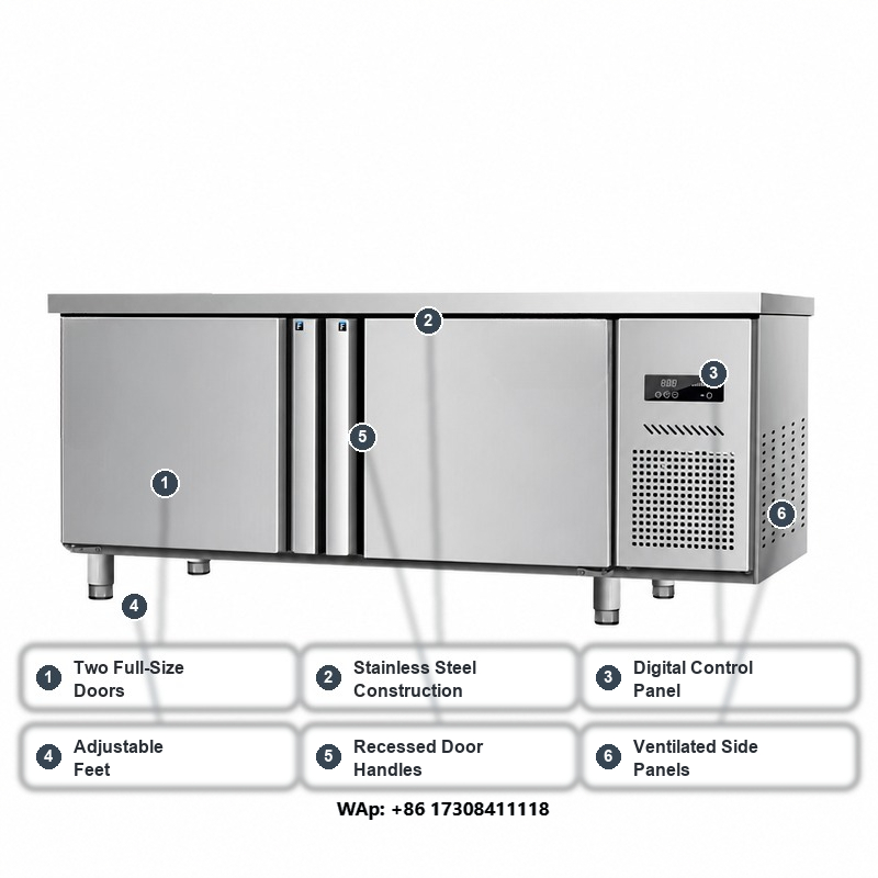 ตู้แช่เย็นแบบมีท็อปสแตนเลส 2 ป - Commercial Kitchen Worktops บทวิจารณ์และราคา