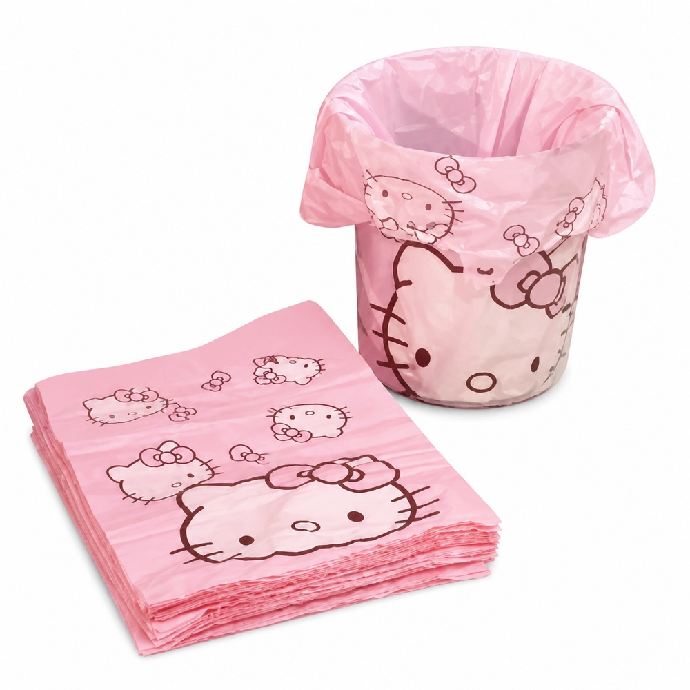 ถุงขยะพลาสติกลายการ์ตูนแมวสีชม - Commercial Kitchen Bin บทวิจารณ์และราคา