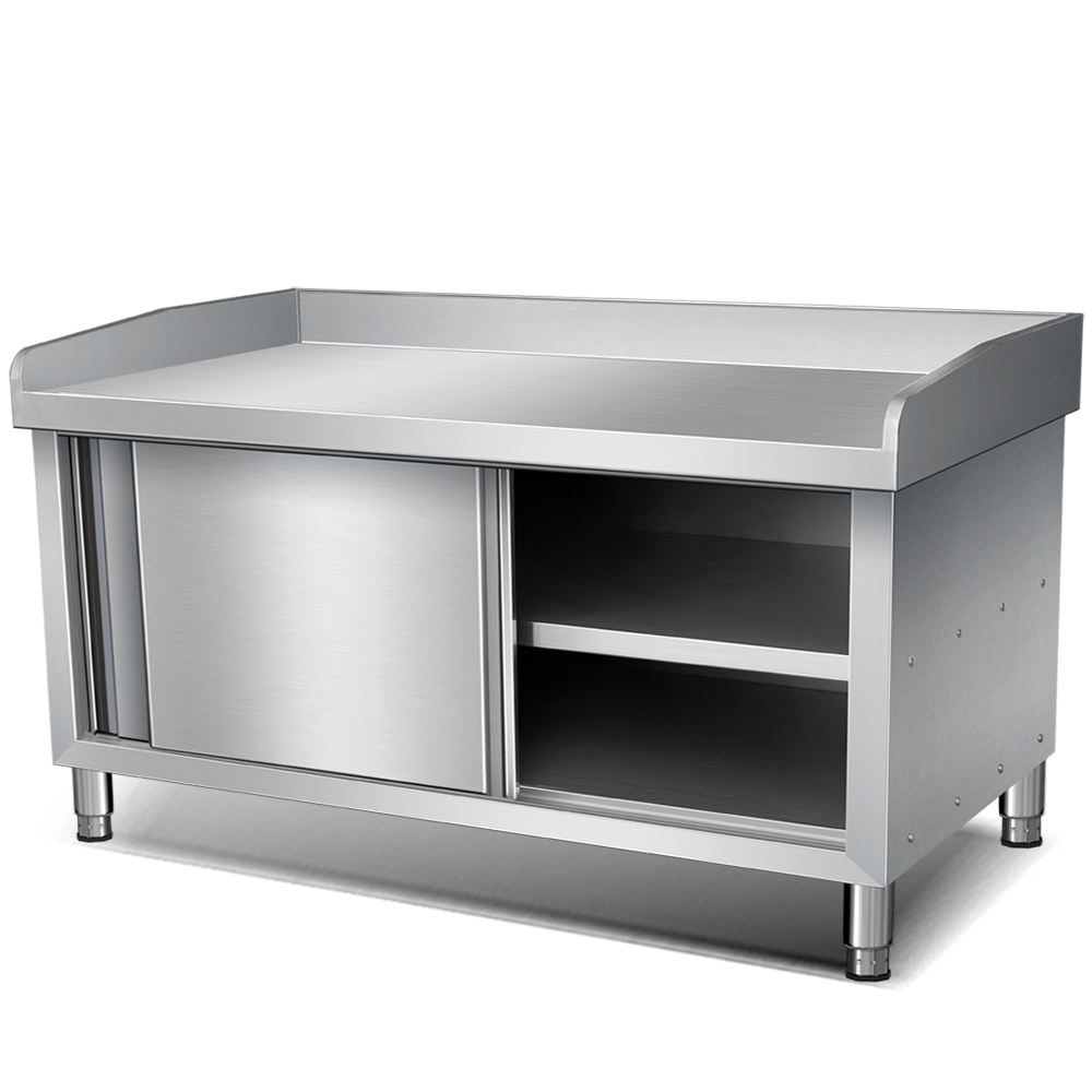 โต๊ะทำงานครัวสแตนเลสพร้อมตู้เก - Commercial Kitchen Worktops บทวิจารณ์และราคา