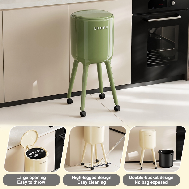 ถังขยะทรงสูง UFORU พร้อมล้อเลื - Commercial Kitchen Bin บทวิจารณ์และราคา